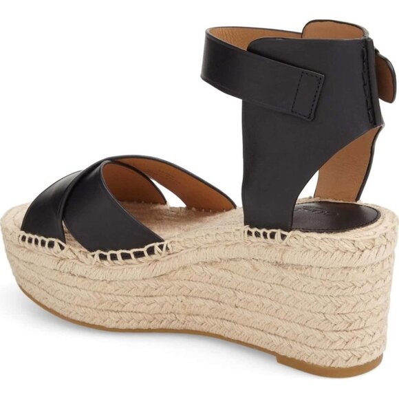NWOB Coach Primrose Leather Espadrille Platform Wedge Sandal - Picture 2 of 2